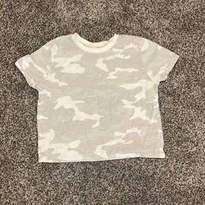 camo cropped shirt